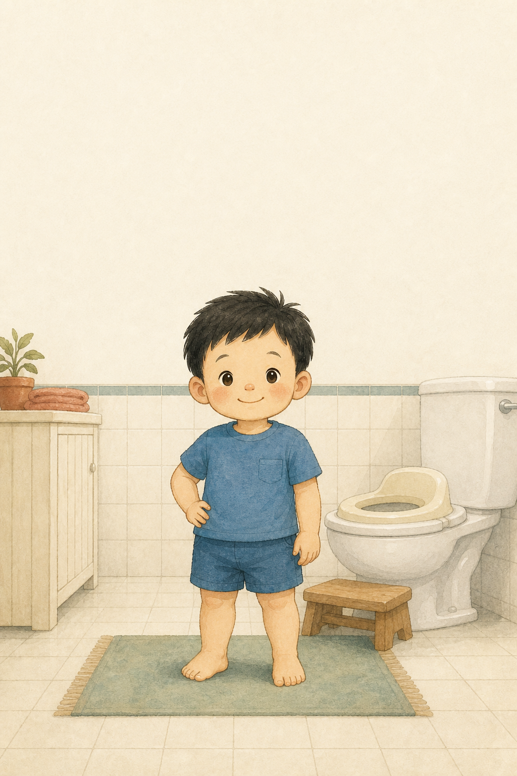 Uses the Toilet